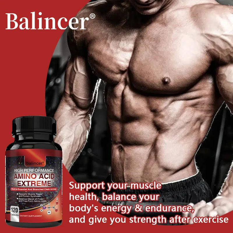 Complete Amino Acids + BCAAs - Muscle Recovery, Repair & Growth Supplement