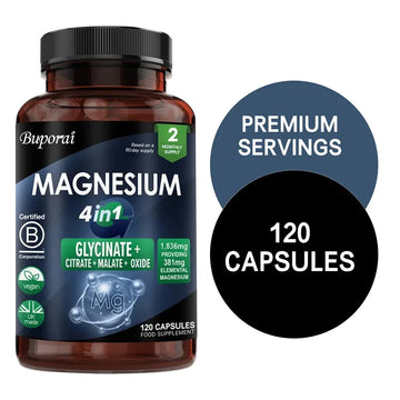 Magnesium 4-in-1 Complex - Sleep, Muscle Relaxation & Stress Relief Support