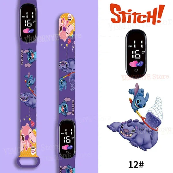 Disney Stitch Digital LED Watch – Kids Sports Watch