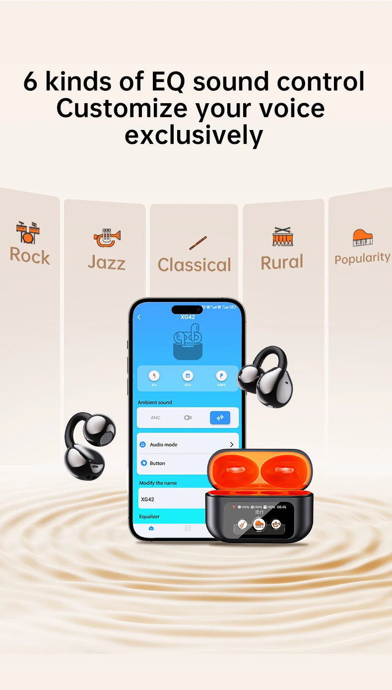 AI Translation Earbuds – True Wireless with ANC, LED Display & Wireless Charging Case