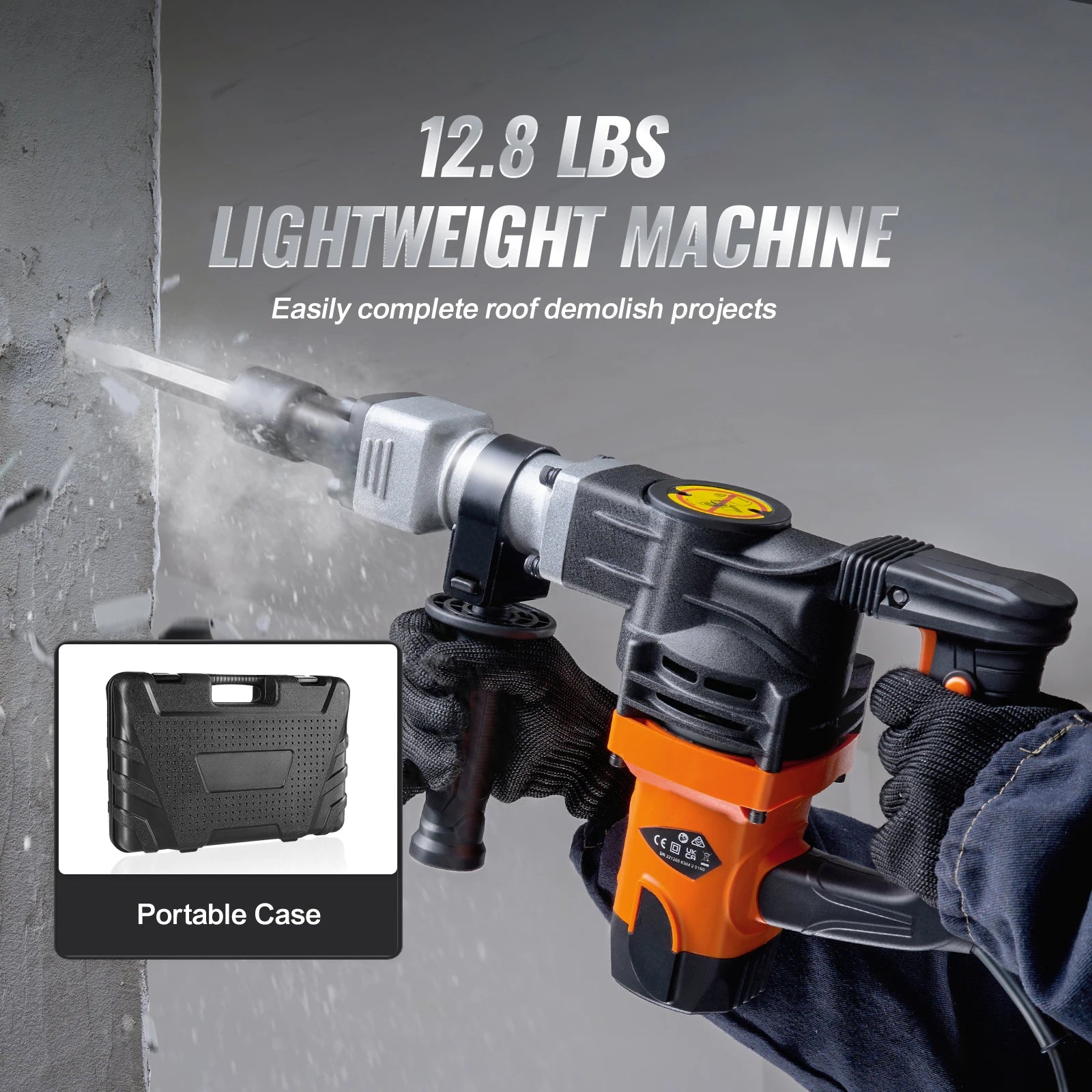 SucceBuy 1400W Electric Demolition Jackhammer – Heavy Duty Concrete Breaker