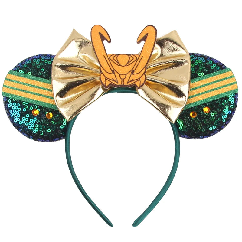 Disney Colorful Sequins Bow Headband – Rainbow Hair Accessory for Girls & Disney Fans