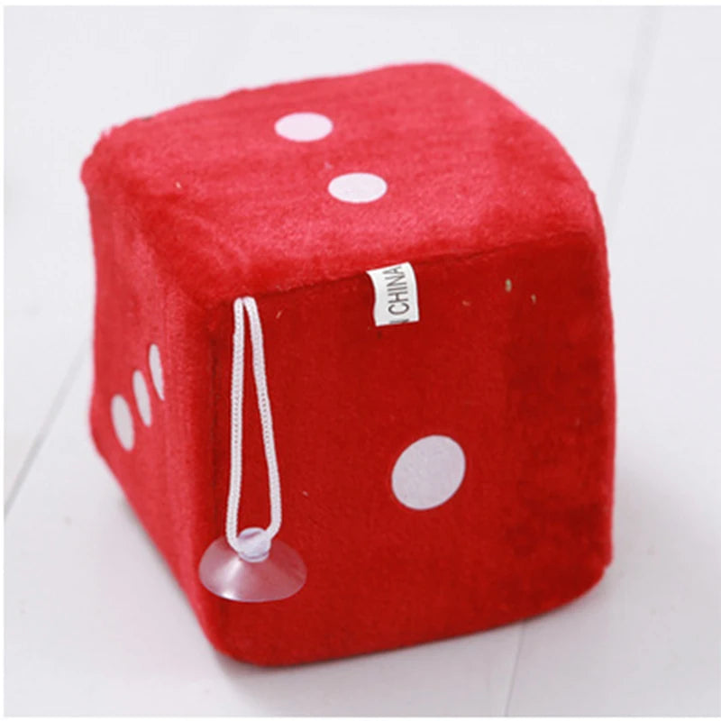 Multicolor Plush Dices Car Hanging Pendant Dice Automobiles Rear View Mirror Charms Hanging Suspension Ornaments Car Decoration