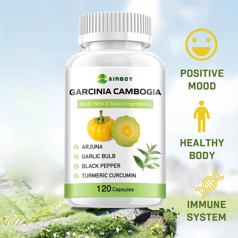 Garcinia Cambogia Capsules - Natural Fat Burner & Appetite Suppressant for Weight Loss
