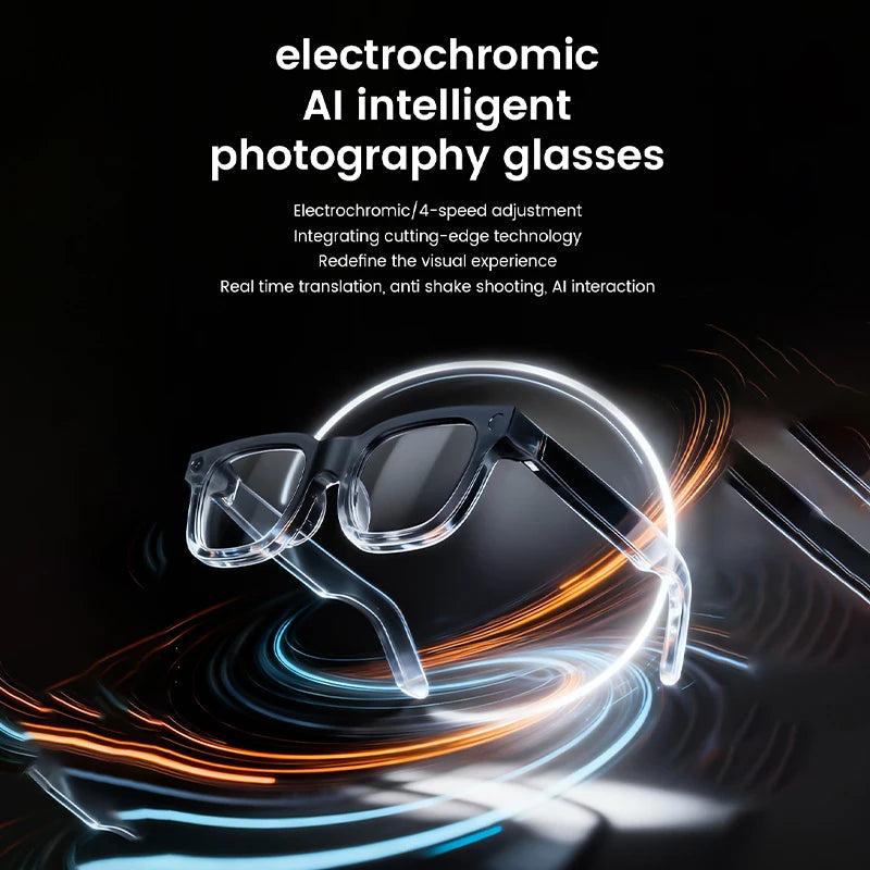 2026 Smart Glasses - AI Translation, HD Camera, Photochromic Lenses, Bluetooth Calls & Music