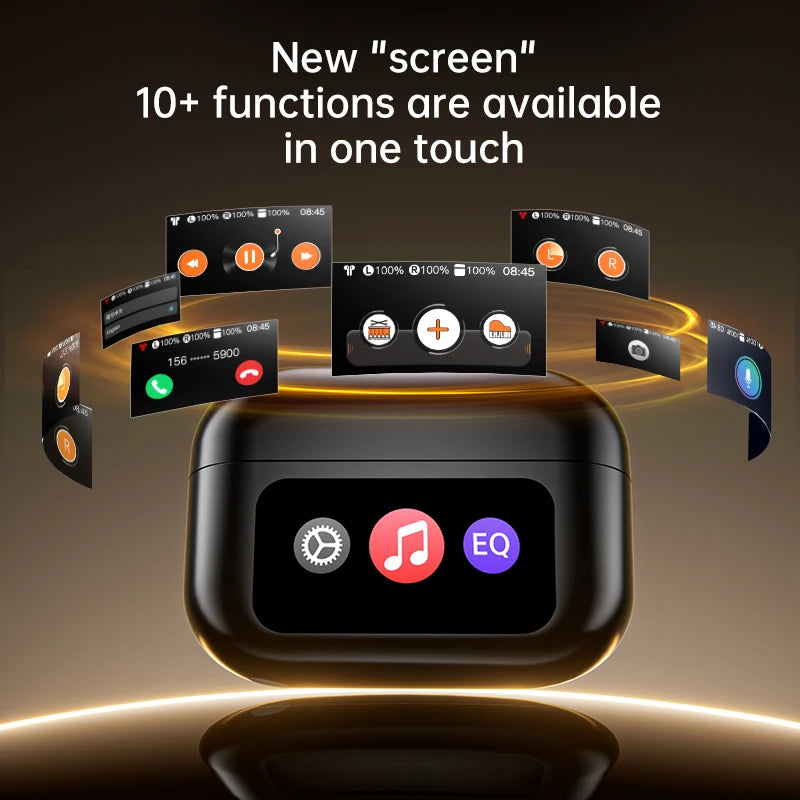 AI Translation Earbuds – True Wireless with ANC, LED Display & Wireless Charging Case