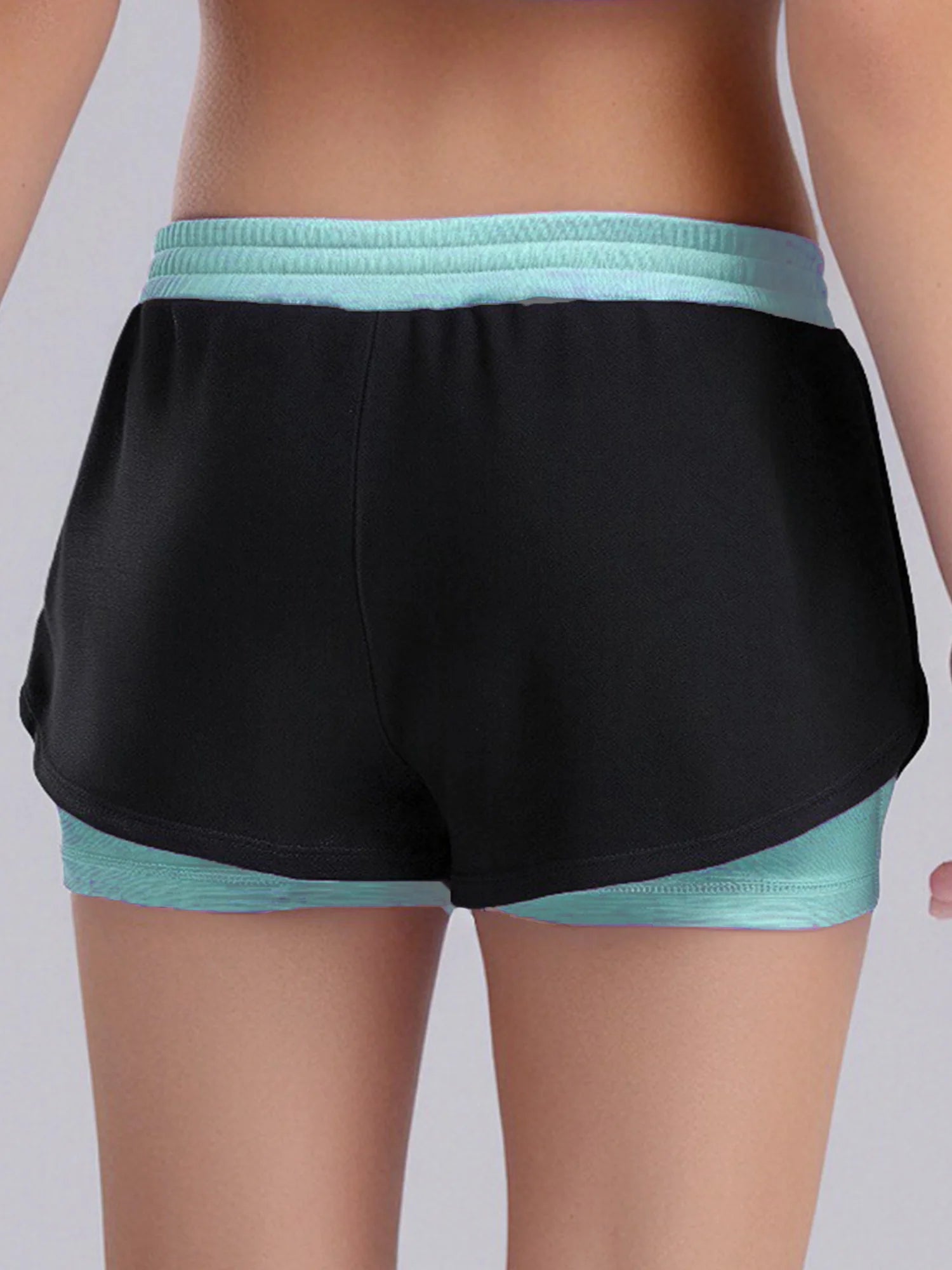 Girls Athletic Shorts - Double-Layer Sports Shorts for Yoga, Running & Workout (Ages 4-14)