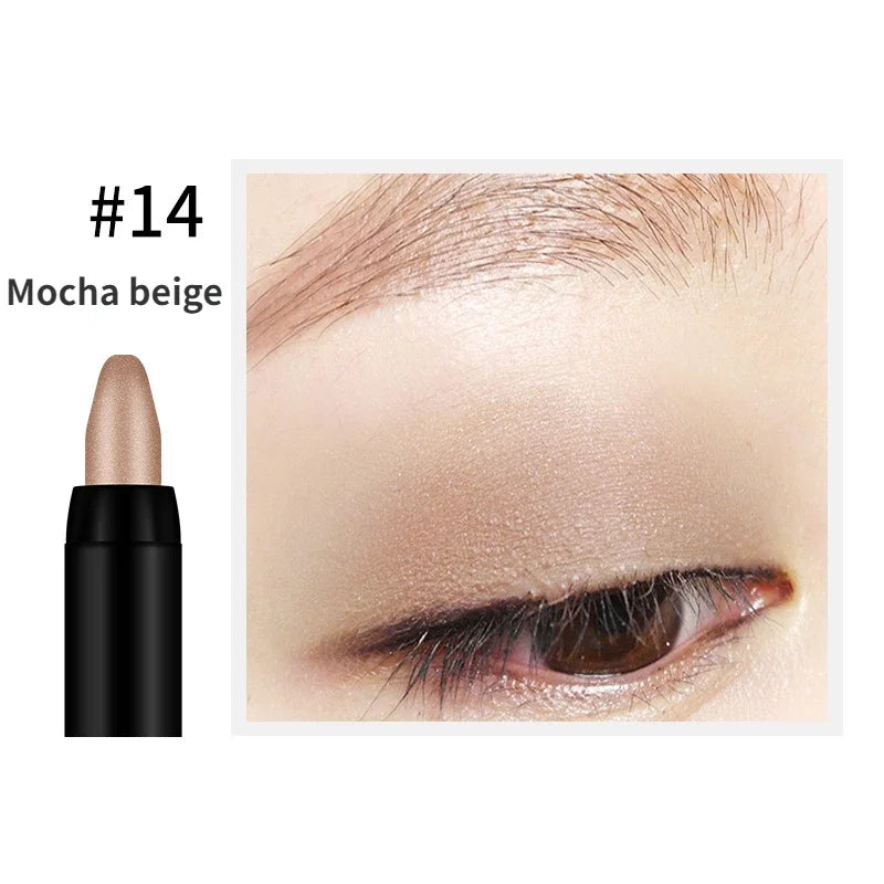 Bling Eye Shadow Pen - 16 Colors Glitter Eyeshadow Stick, Pearlescent Shimmer Pencil