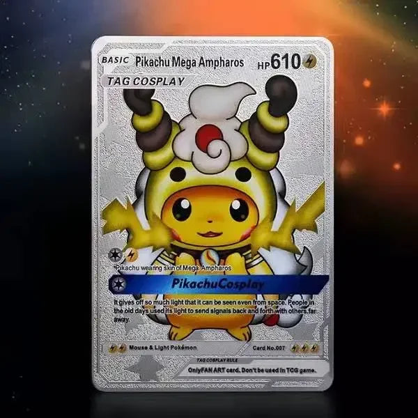 Spanish Pokemon Gold Metal Cards – Mewtwo, Pikachu GX & Charizard VMAX Set