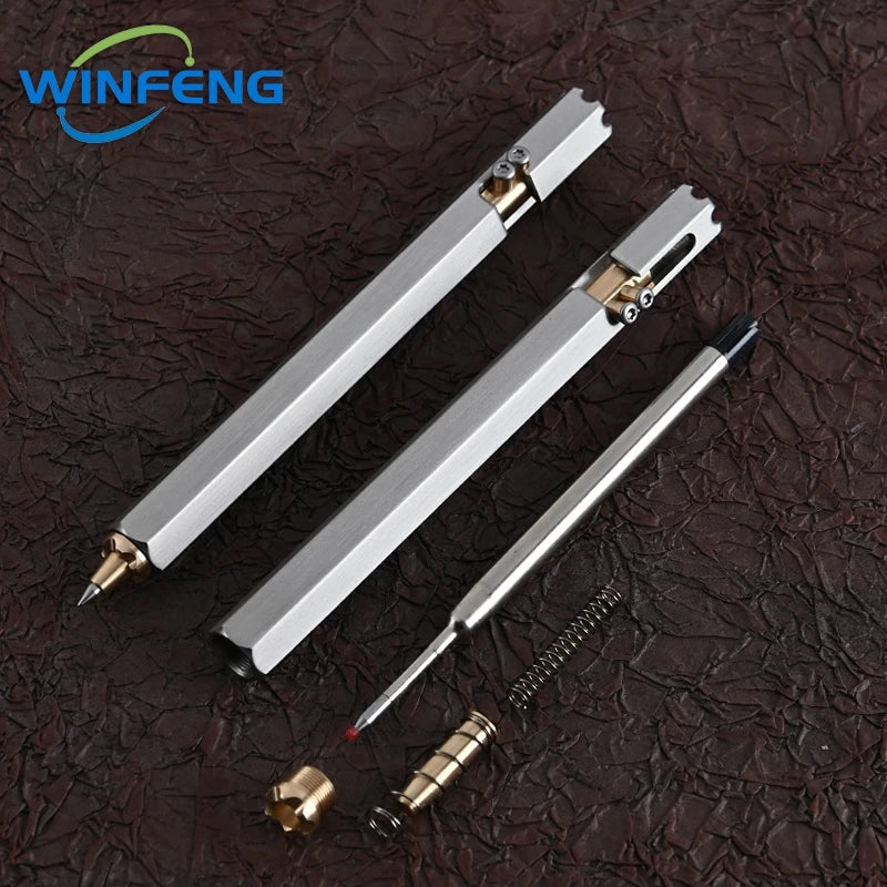 🔥 JAMES BOND'S PEN! Premium Tactical Defense Tool - Steel & Brass Survival Kit 🔫