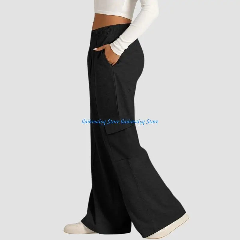 Women's High-Waist Baggy Joggers - Workout & Casual Sweatpants