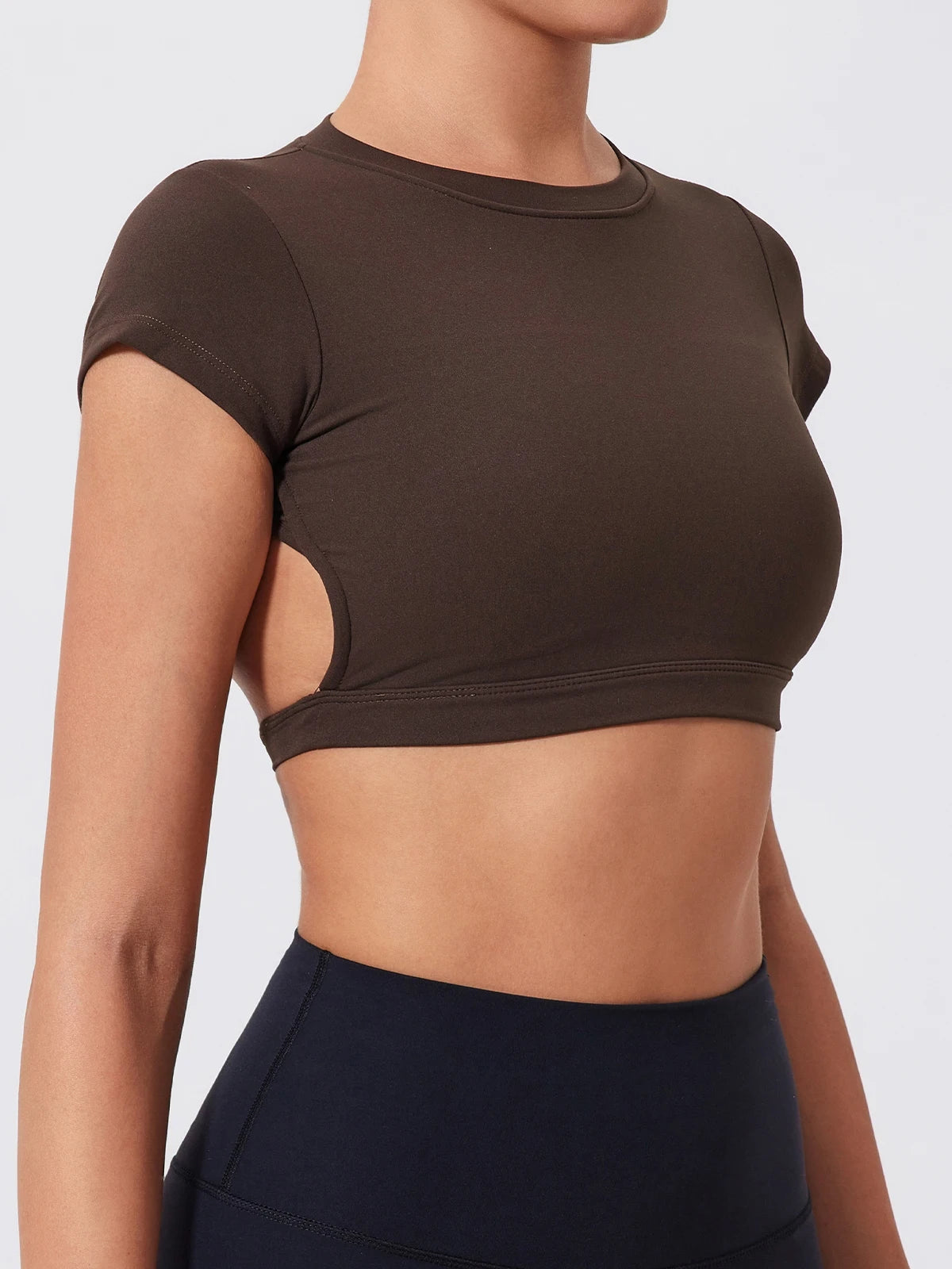 Women's Athletic Crop Top - Quick-Dry Backless Workout Top for Yoga, Gym & Fitness