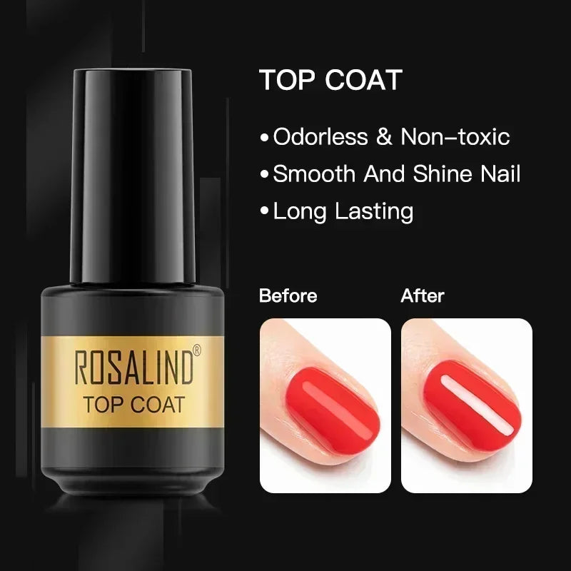 ROSALIND Gel Nail Polish 8ml - Semi-Permanent UV Gel, Solid Color, Salon Quality