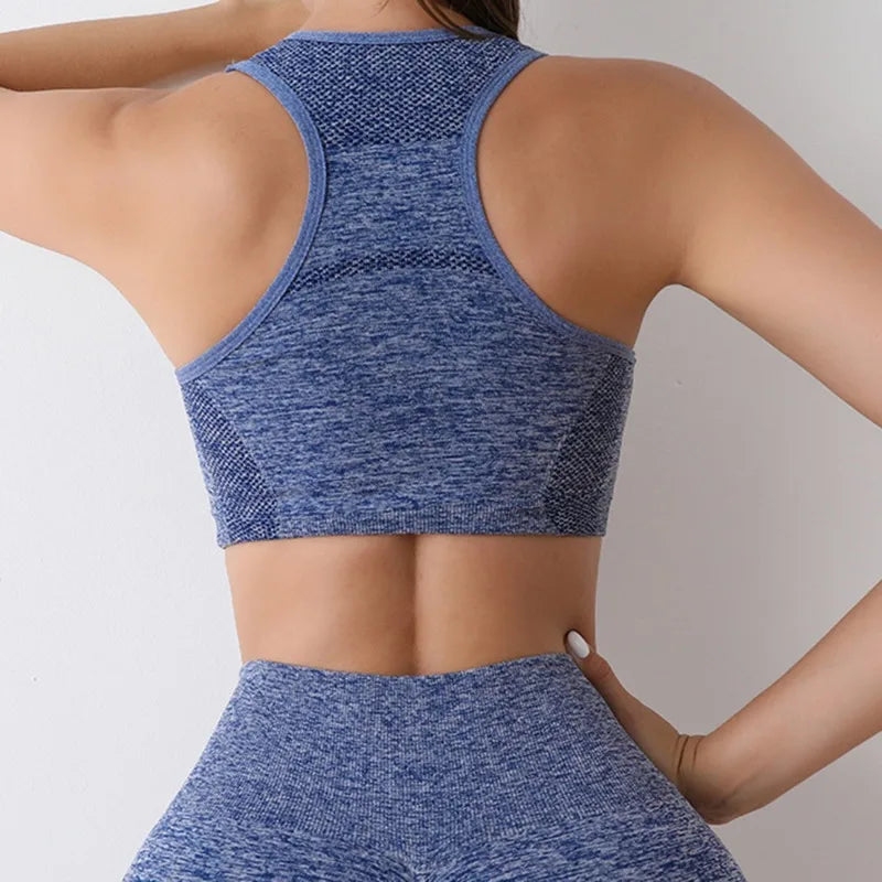 Women's Seamless Yoga Set - Sports Bra & Shorts Workout Set (2-Piece Gym Fitness Outfit)