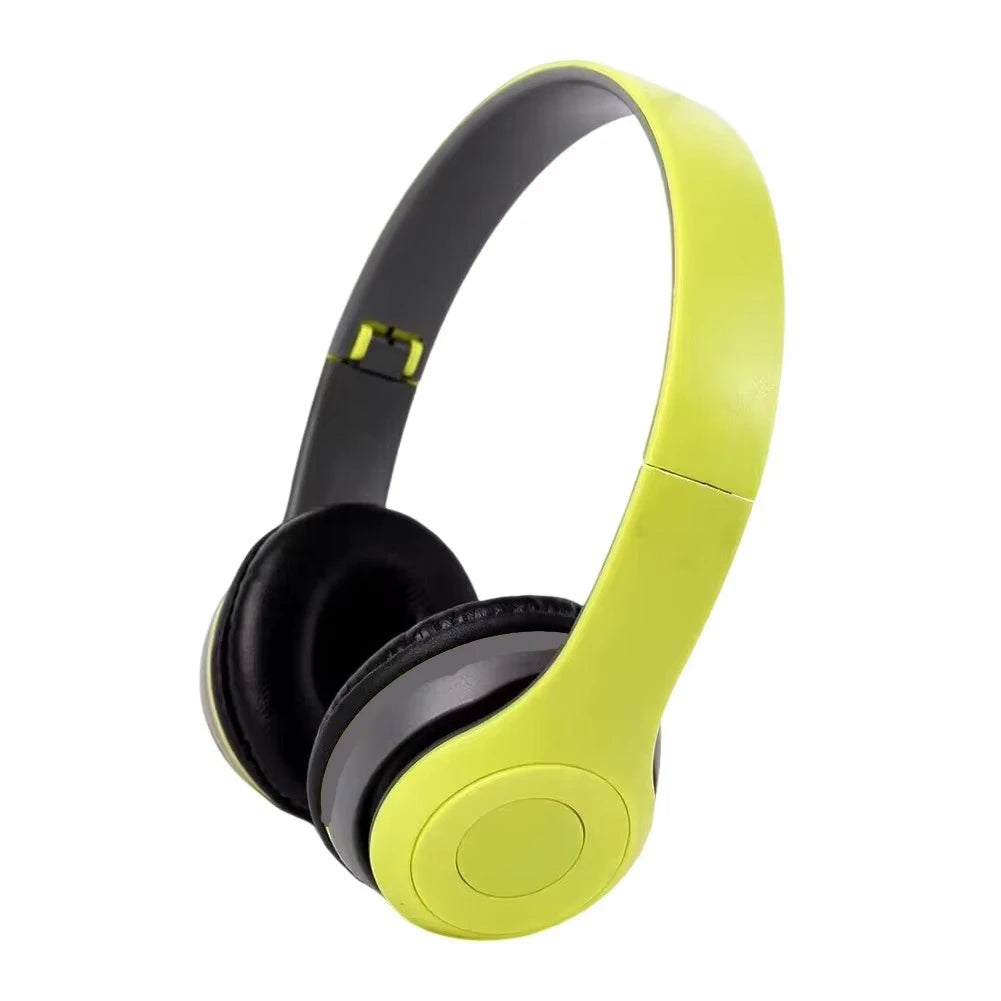 P47 Wireless Bluetooth Headphones - Foldable Over-Ear Headset with HiFi Stereo Bass