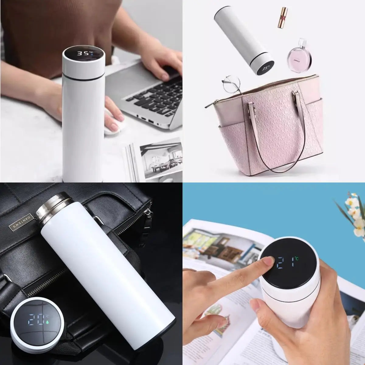 500ml Stainless Steel Thermos with Temperature Display - Insulated Bottle