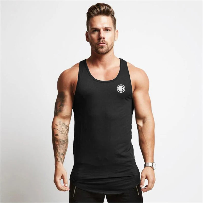 Men's Cotton Sleeveless Workout Tank Top - Gym & Running Vest