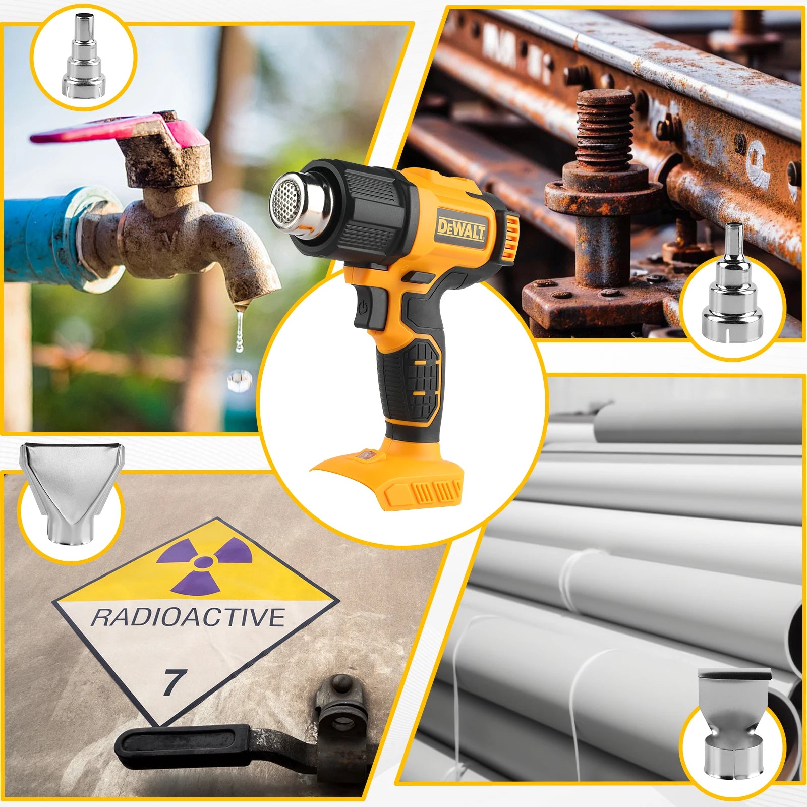 🔥 HOT DEAL! DeWalt DCE530 20V Cordless Heat Gun - 550°C Adjustable Temperature Welding Tool