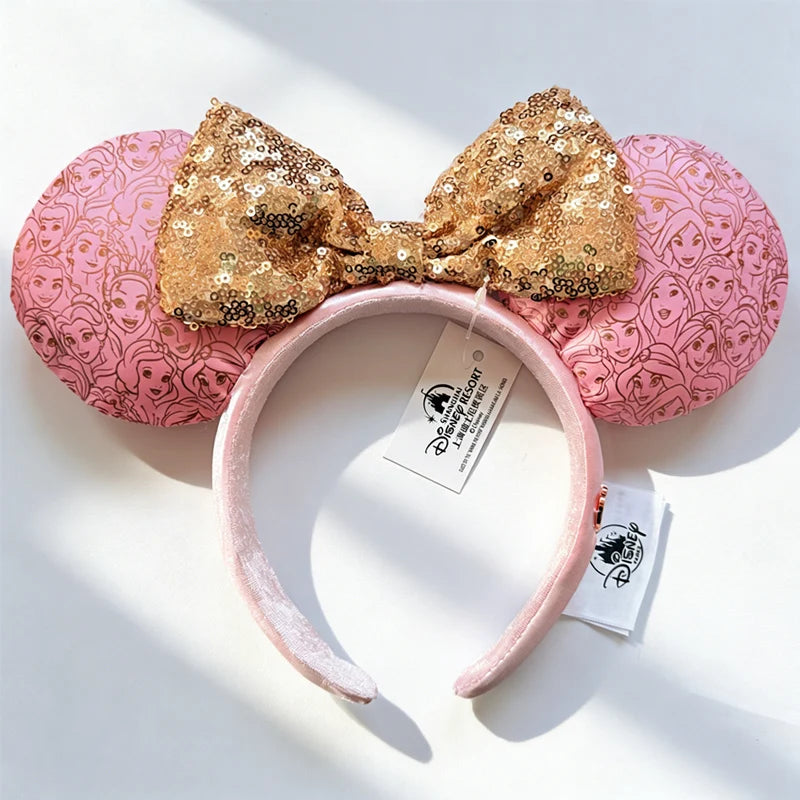 Disney Mickey Ears Headband – Minnie Sequin Party Hairband for Women & Girls