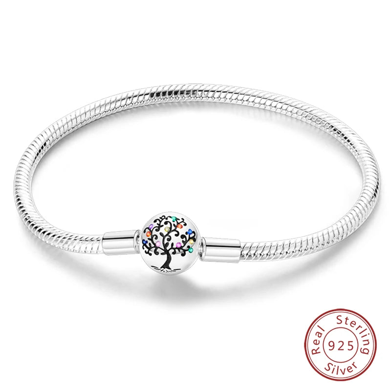 Silver Star Moon Clover Bracelet – DIY Charm Birthday Jewelry