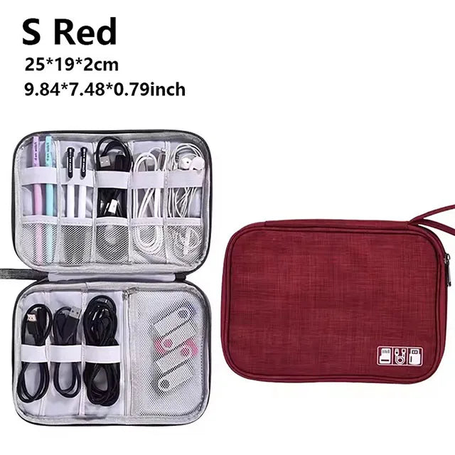 Waterproof Cable Storage Bag – Portable Electronic Travel Organizer