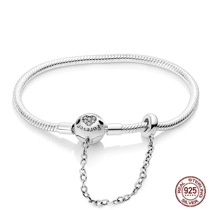 Silver Star Moon Clover Bracelet – DIY Charm Birthday Jewelry