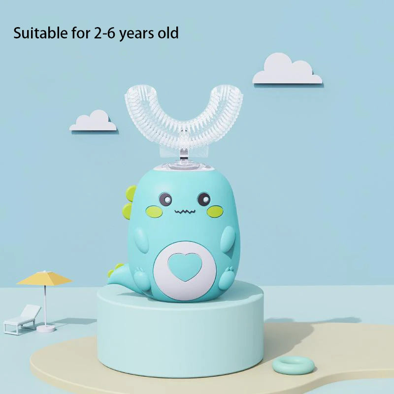 Children's U-Shaped Electric Toothbrush - 360° Smart Sonic Rechargeable Kids Toothbrush
