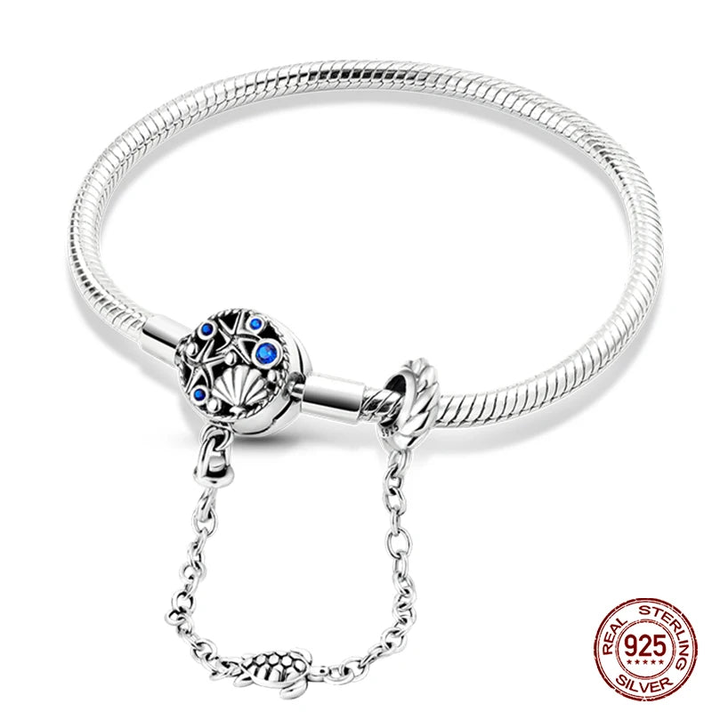 Silver Star Moon Clover Bracelet – DIY Charm Birthday Jewelry
