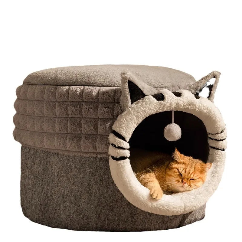 Cat Litter Box – Warm Enclosed Bed for All Seasons (Cats Under 7 lbs)