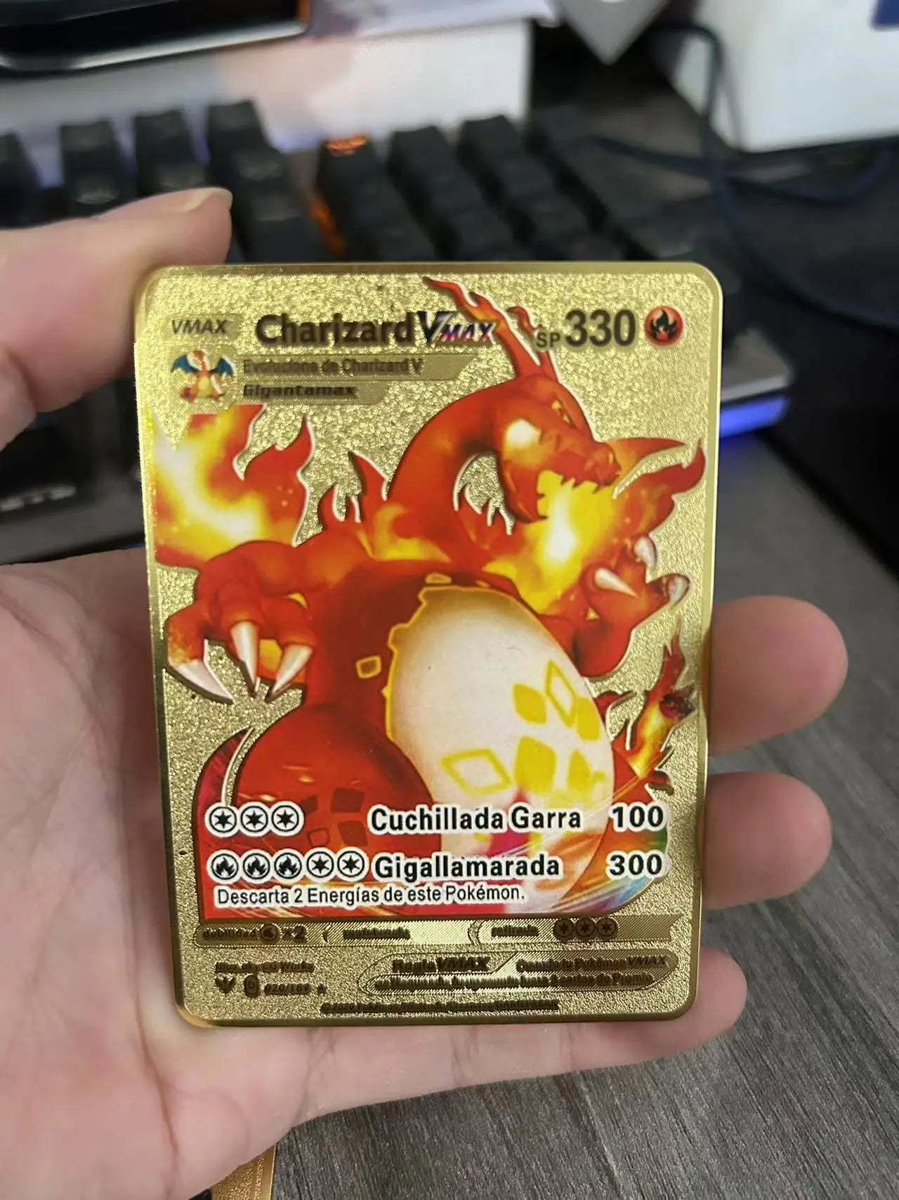 Spanish Pokemon Metal Cards – Mewtwo, Pikachu GX & Charizard VMAX Set