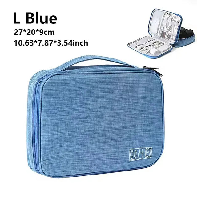 Waterproof Cable Storage Bag – Portable Electronic Travel Organizer