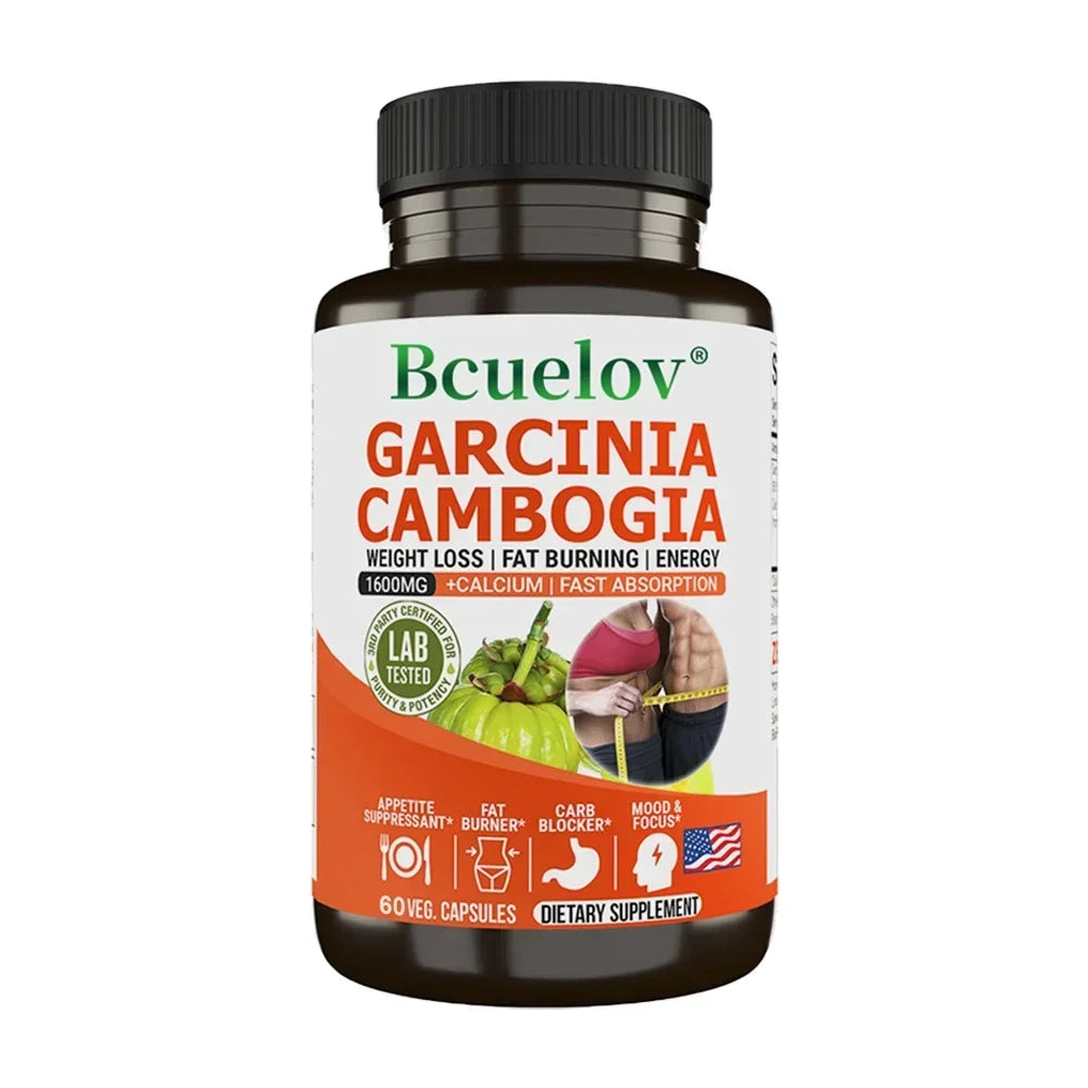 Bcuelov Garcinia Cambogia Capsule for Women & Men Fat Burning, Intestinal Cleansing, weight Management Supplement, NON-GMO