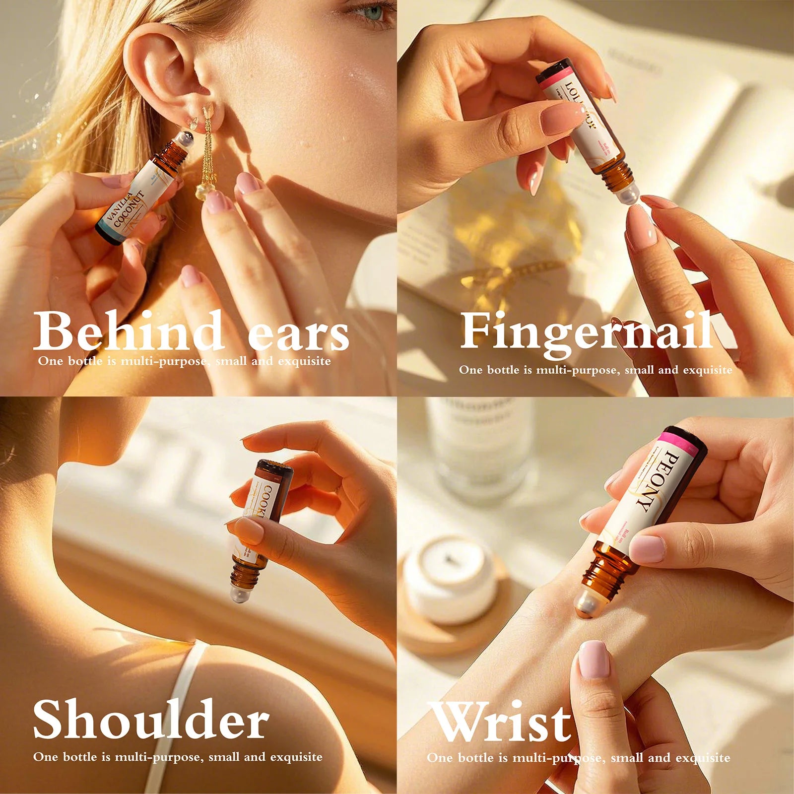 Vanilla Coconut Essential Oil Roller – Perfume & Moisturizing Body Oil (10ml)