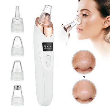 Electric Blackhead Remover Vacuum with 3 Suction Levels & 5 Heads