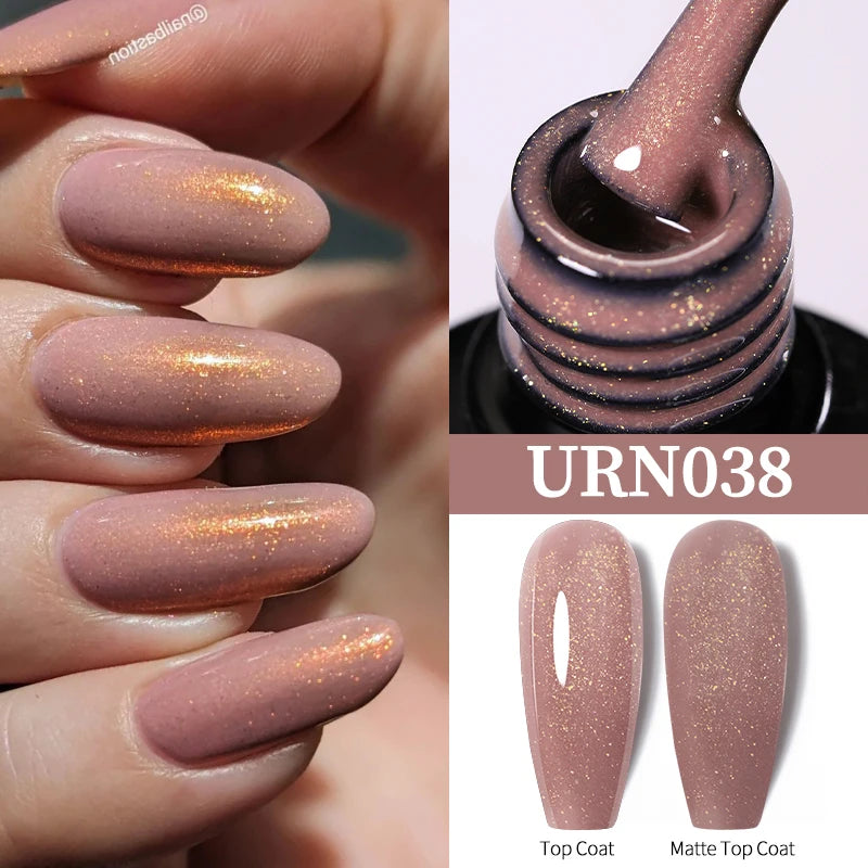 Glitter Gel Nail Polish – Semi-Permanent UV LED Gel with Sparkling Shimmer Finish