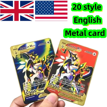 Pokemon Gold Metal Cards – 20 Styles Mewtwo, Pikachu GX & Charizard VMAX Set
