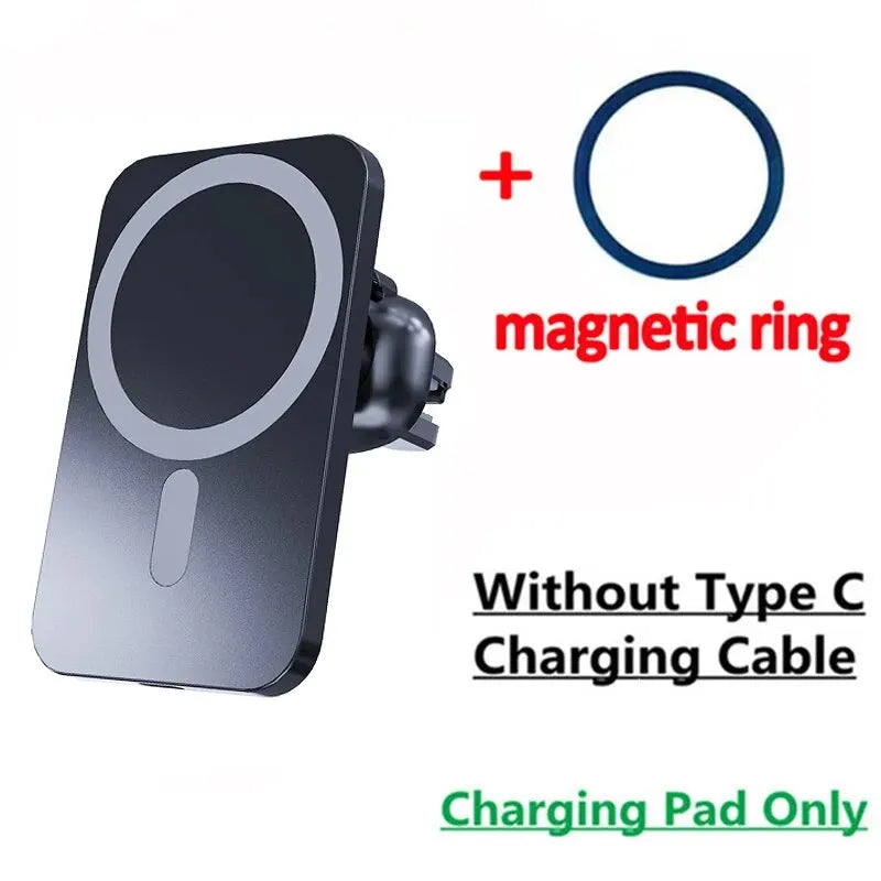 30W MagSafe Magnetic Car Charger Mount - Fast Wireless Charging for iPhone 12-15 Series