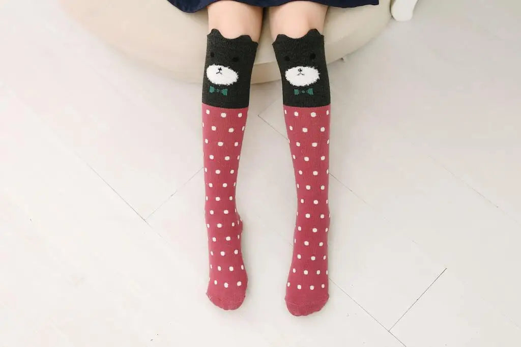 Cute Cartoon Kids Socks Animal Pattern Crew