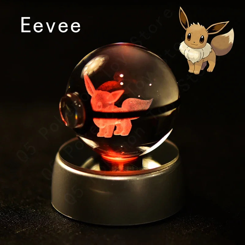 Pokemon Crystal Ball LED Night Light – Anime Lamp