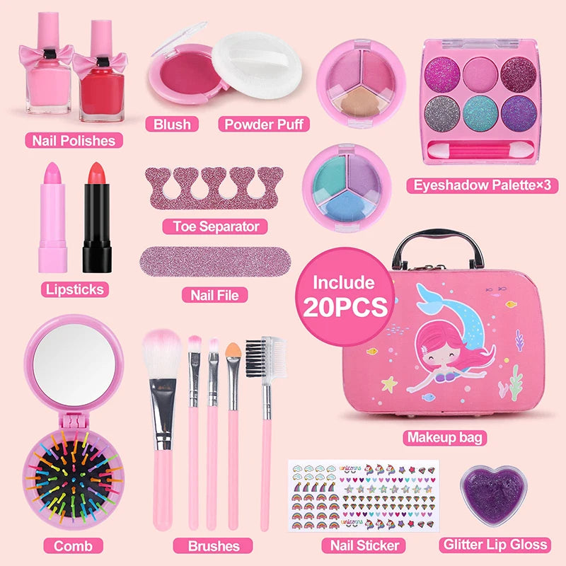 Princess Play Makeup Kit – Washable Non-Toxic Kids Toy