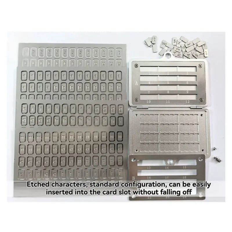 ABZS Stainless Steel Seed Phrase Storage with Lock - BIP39 Compatible (24 Words)