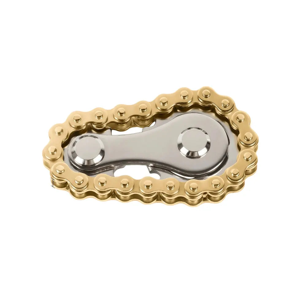 Metal Bike Chain Fidget Spinner – Anti-Stress Gyro Toy for Focus, Anxiety & Calm | CE Certified