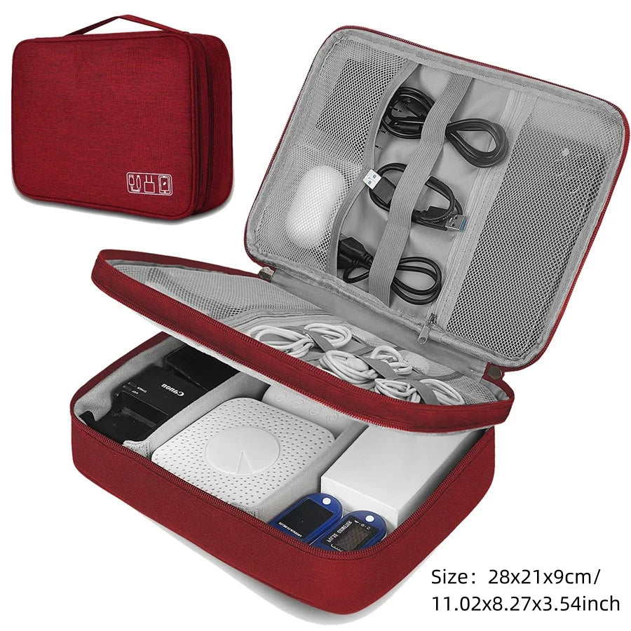 Waterproof Cable Storage Bag – Digital Electronics Organizer