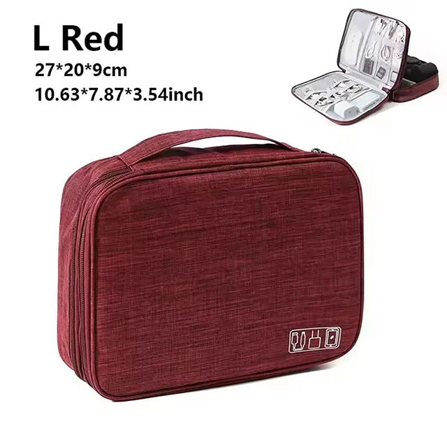 Waterproof Cable Storage Bag – Portable Electronic Travel Organizer