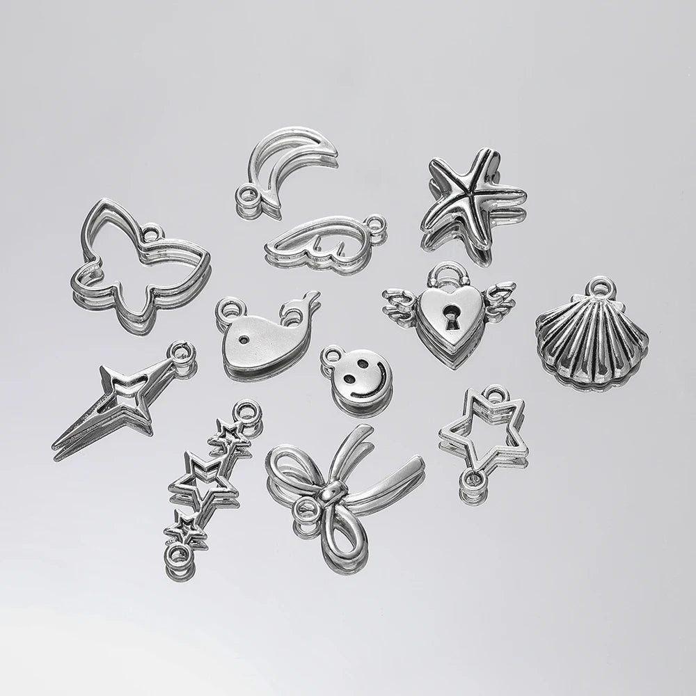 Metal Alloy Bow Charms – DIY Pendant for Jewelry Making