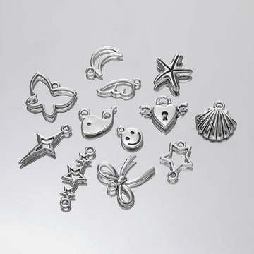 Metal Alloy Bow Charms – DIY Pendant for Jewelry Making