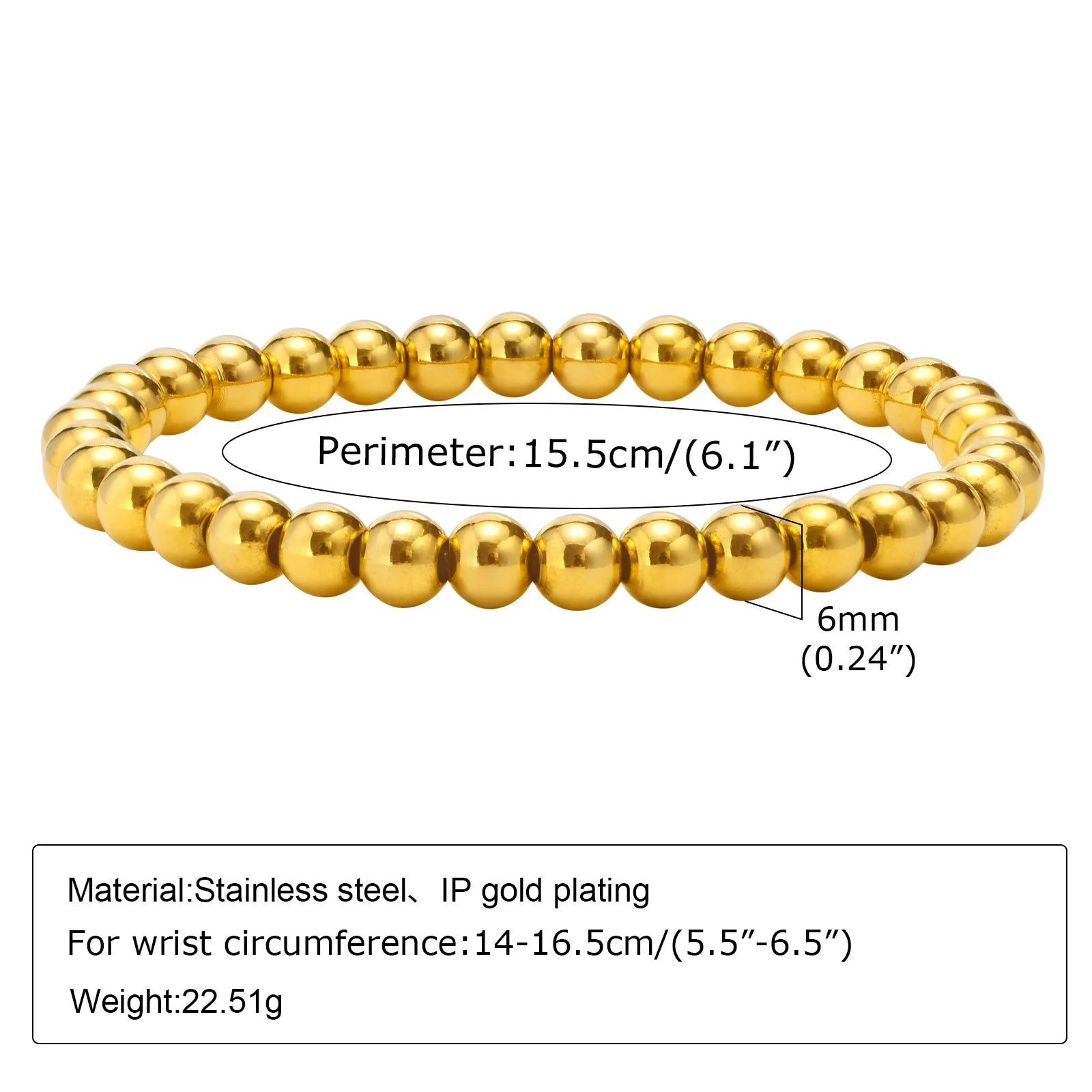 Chunky Stainless Steel Link Chain Bracelet – Gold Plated Layering Jewelry