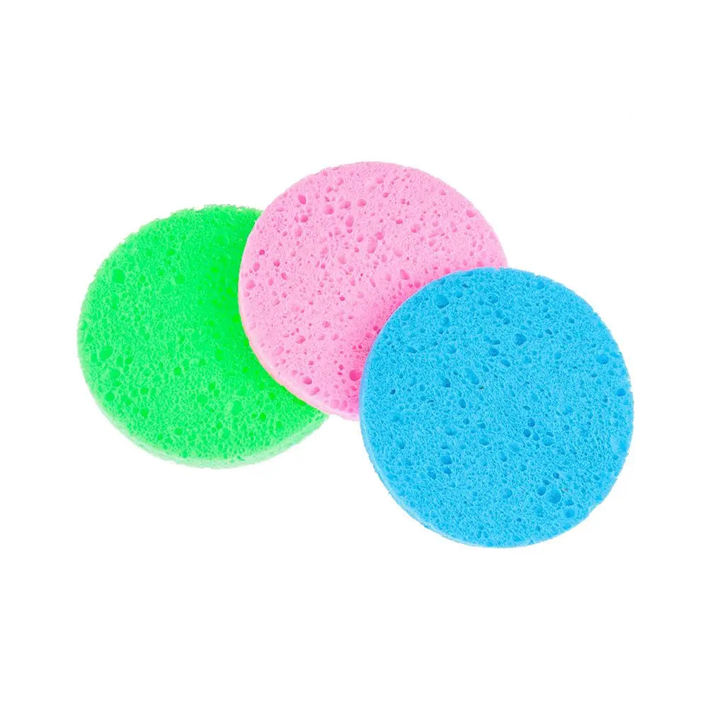 Round Cellulose Facial Cleaning Sponge – 6–9cm