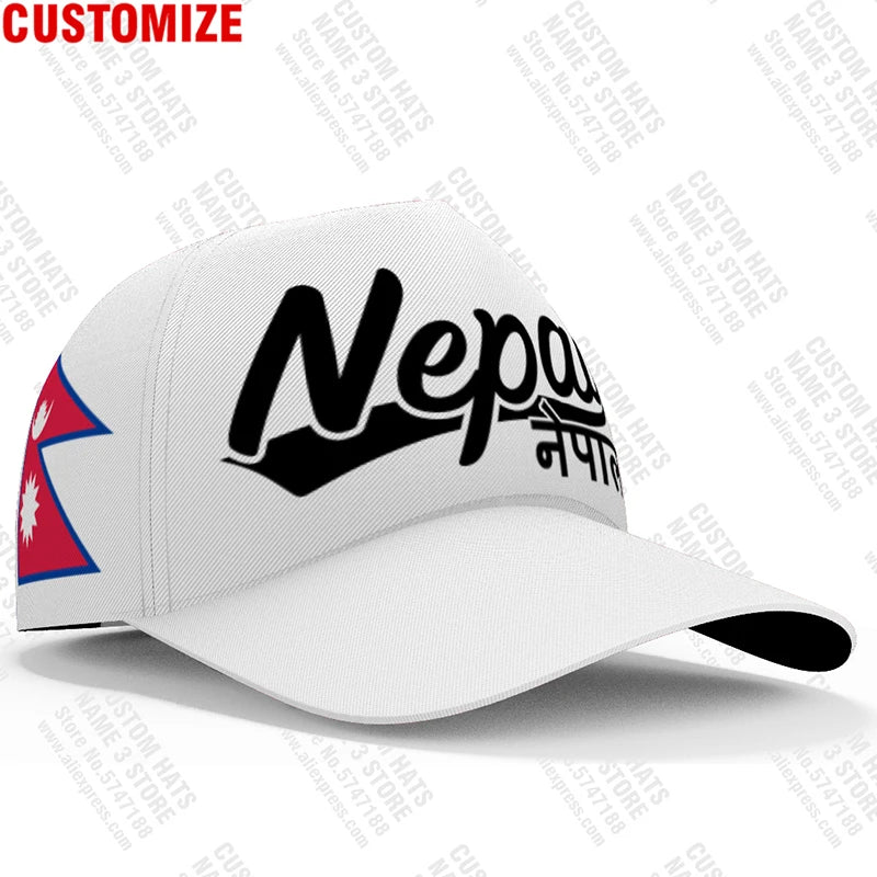 Nepal Flag Baseball Cap - Custom 3D Embroidered Snapback Hat for Nepalese Pride