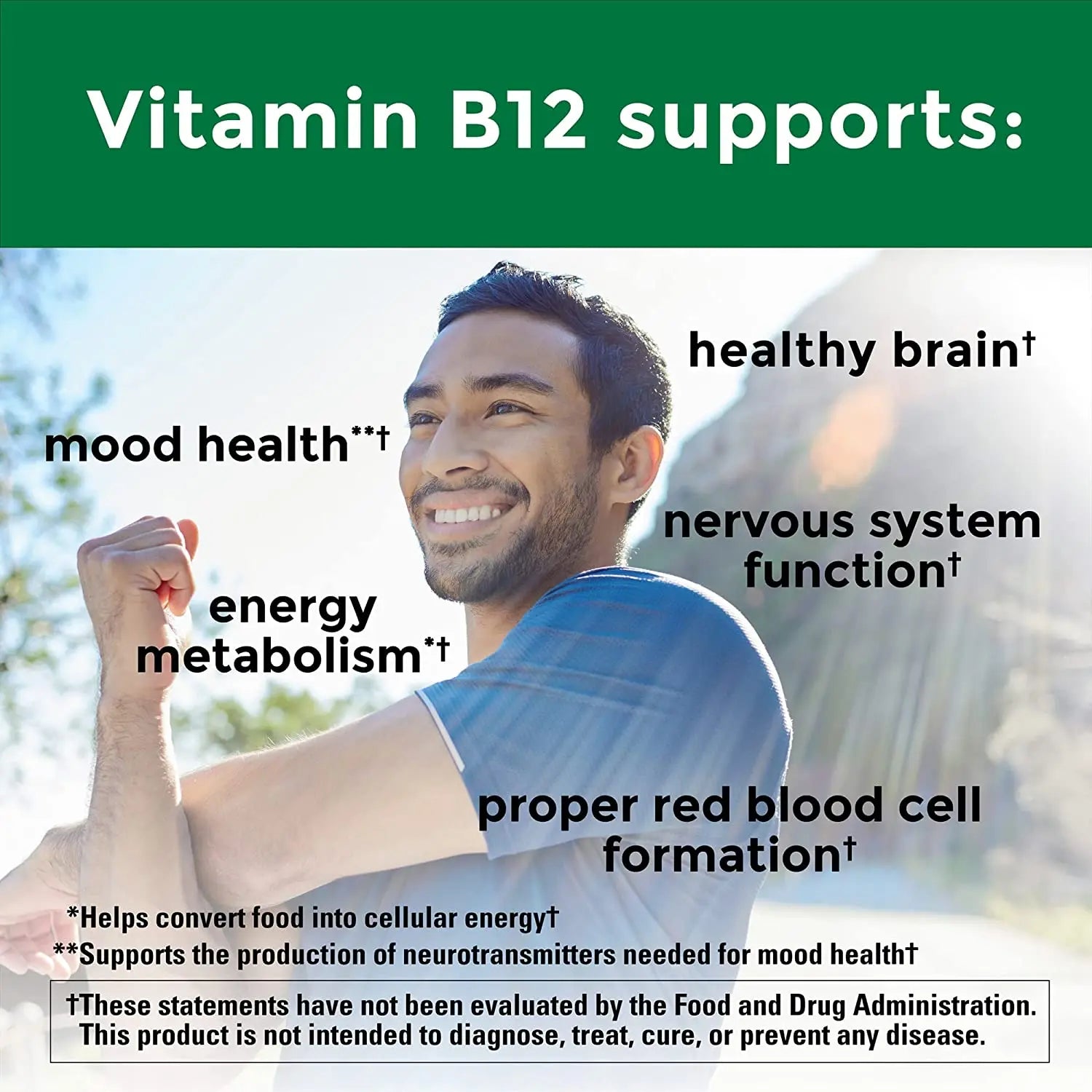 Vitamin B12 Supplement – Energy, Brain & Nervous System Support